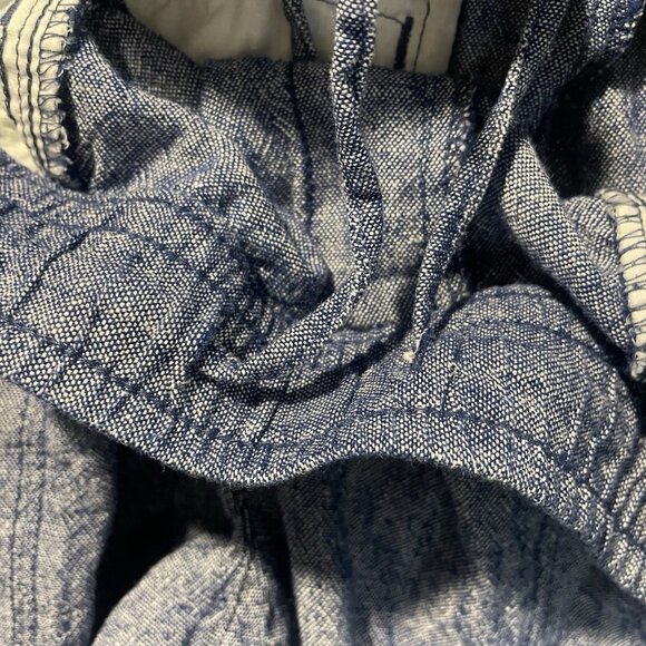 Old Navy Pants Womens Medium Linen High Rise Straight Taper Chambray Pull On - Picture 5 of 8